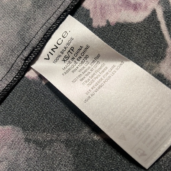 Vince silk popover blouse NWT - Picture 10 of 10